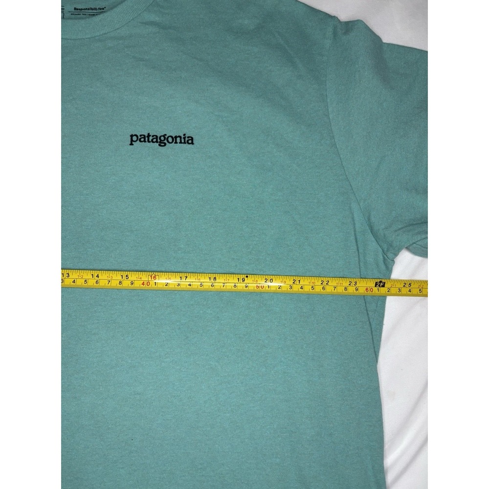 Patagonia Men's XL Regular Fit Mint Green Short Sleeve Responsibili-Tee Shirt - Picture 3 of 5